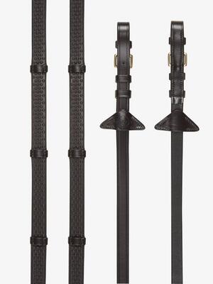 Lemieux soft rubber teugels met stoppers brass -