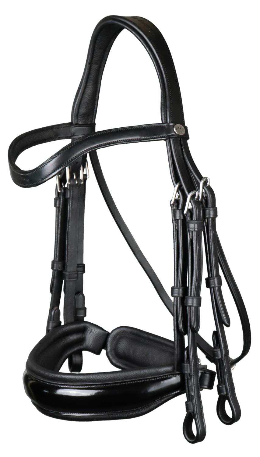 DY'ON Dy'on Patent Large Crank Noseband Stang & Trens - Working Zwart