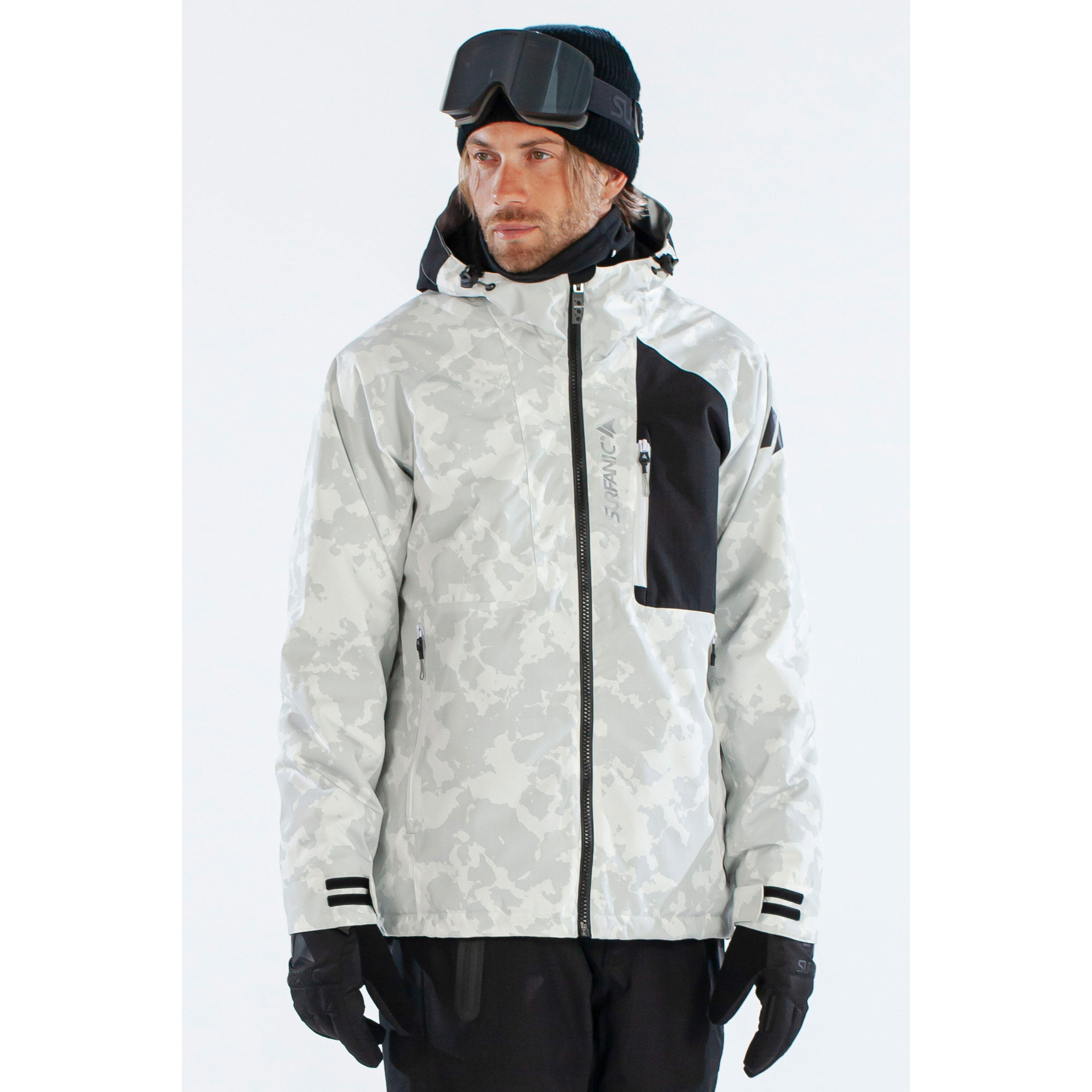 SURFANIC Orion Map Ski Jacket White