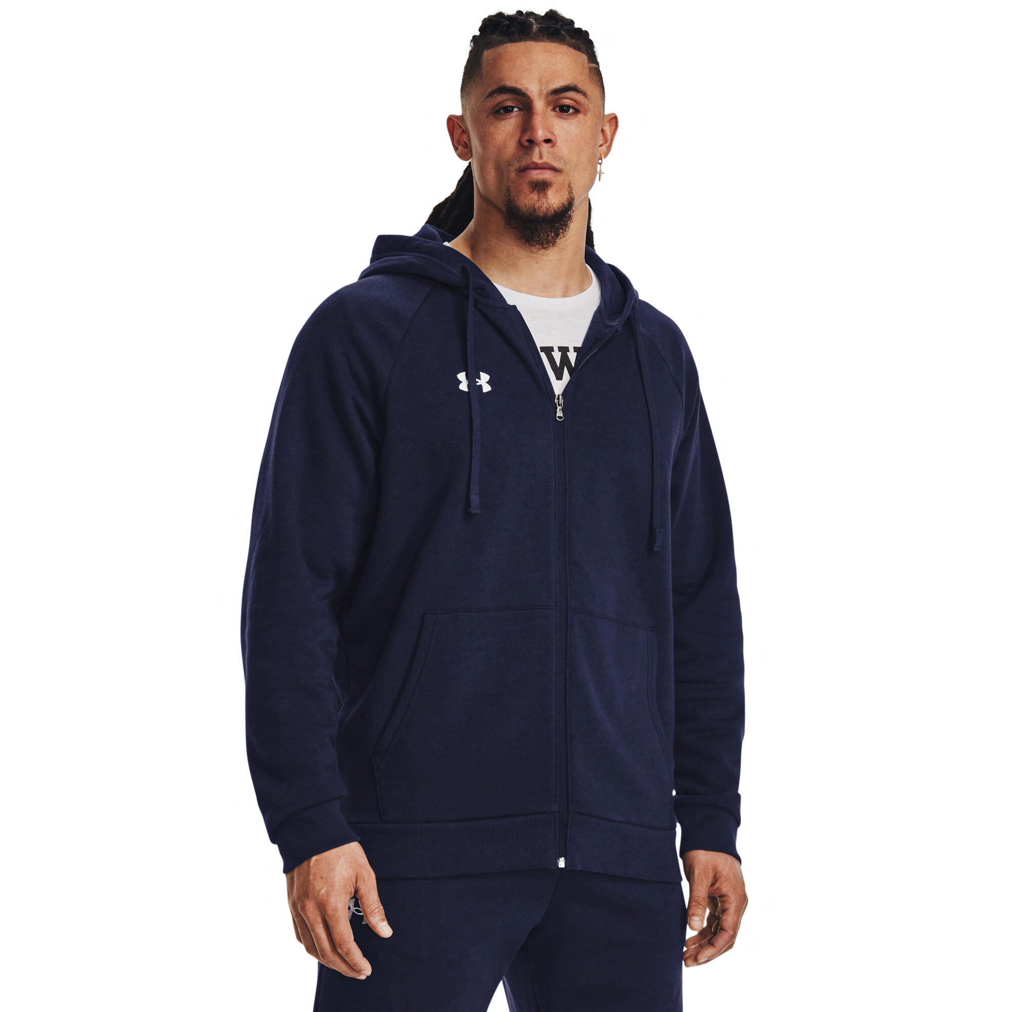 Fleece hoodie met volledige rits Under Armour Rival 3/6