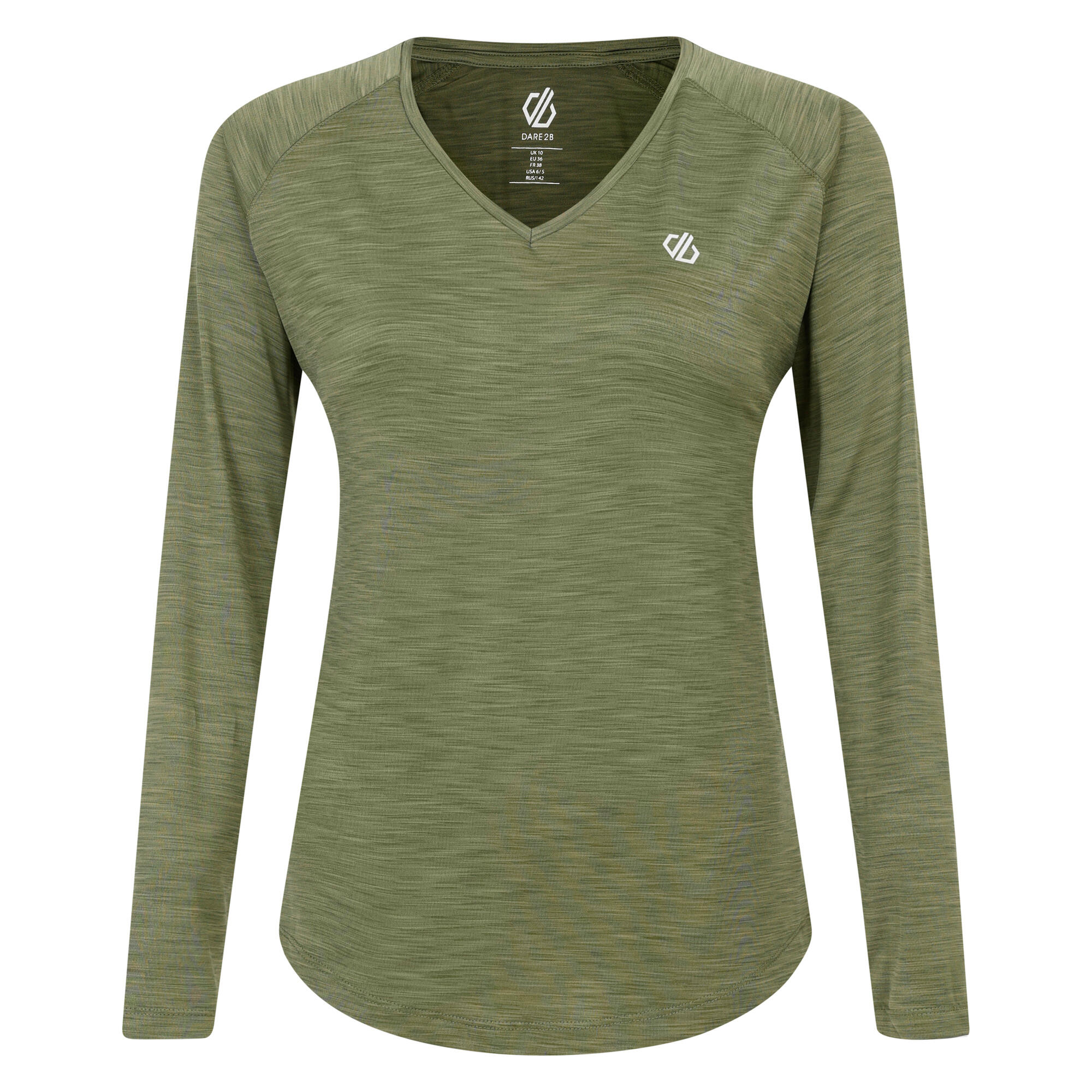 Dare 2b - Tshirt De Sport Discern Femme (vert Olive) - T-shirt Manches Longues - 52 2xl - Decathlon