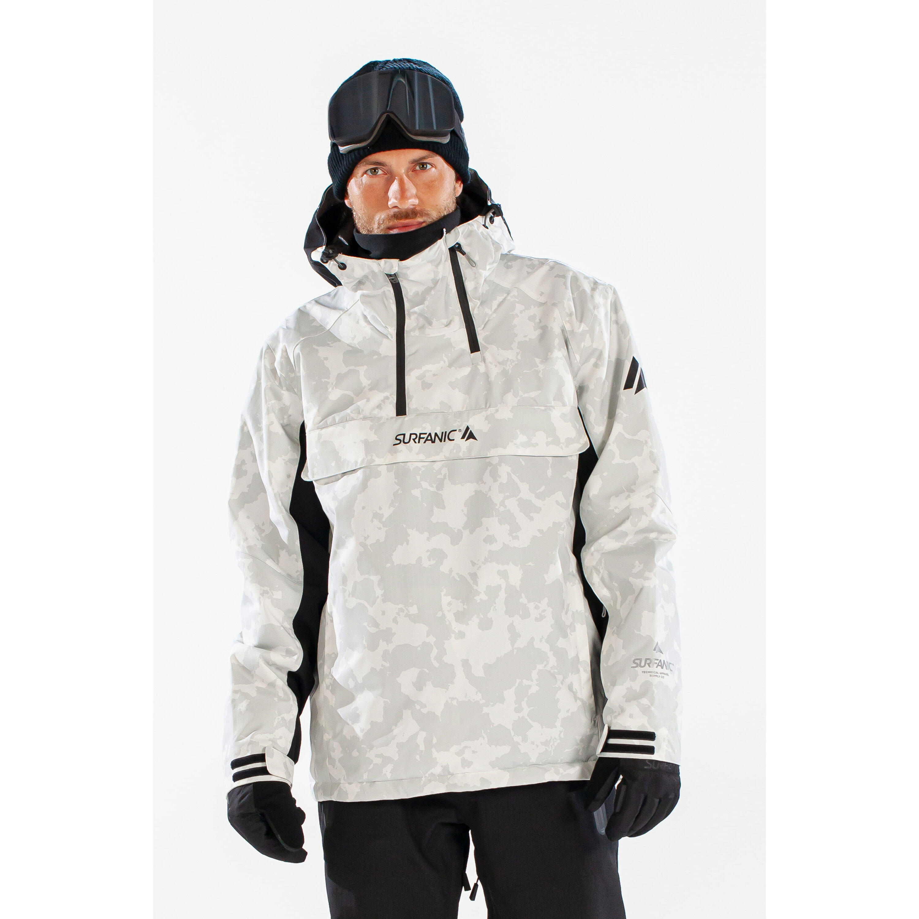 SURFANIC Whiteroom Map Ski Jacket White