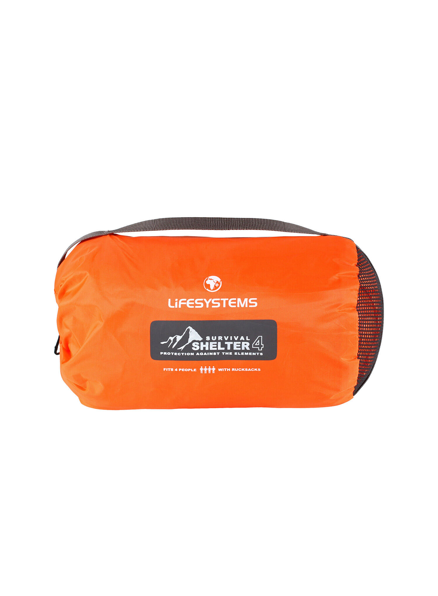 Abri de survie Lifesystems 4–6 pers, PU étanche, réflectif, fenêtre, sac intégré 3/6