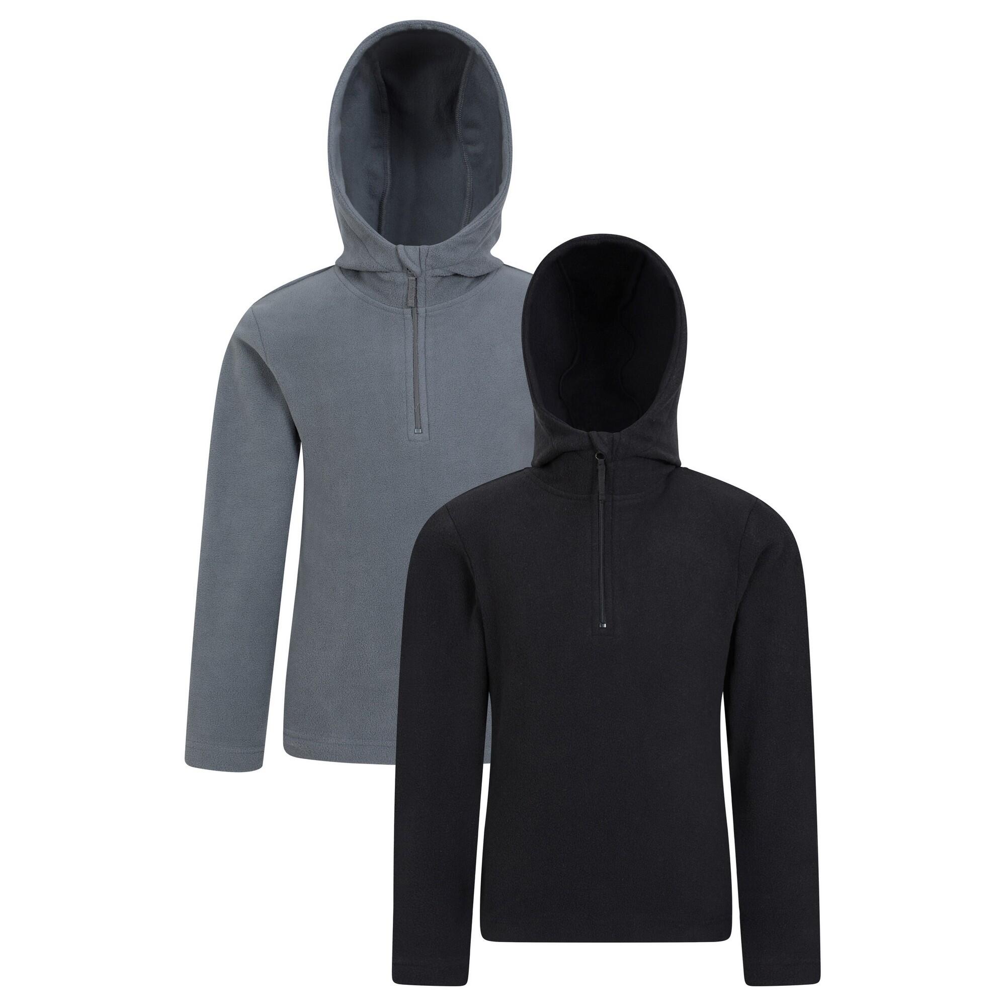 Mountain Warehouse Childrens/Kids Camber Quarter Zip Hoodie (Pack Of 2)