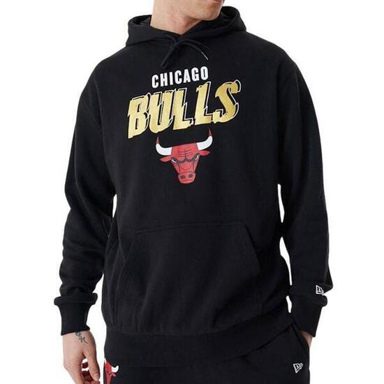 Felpa con Cappuccio Uomo New Era NBA Chicago Bulls Nera/Oro