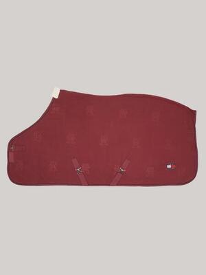 Tommy hilfiger equestrian oxford fleece deken rood -