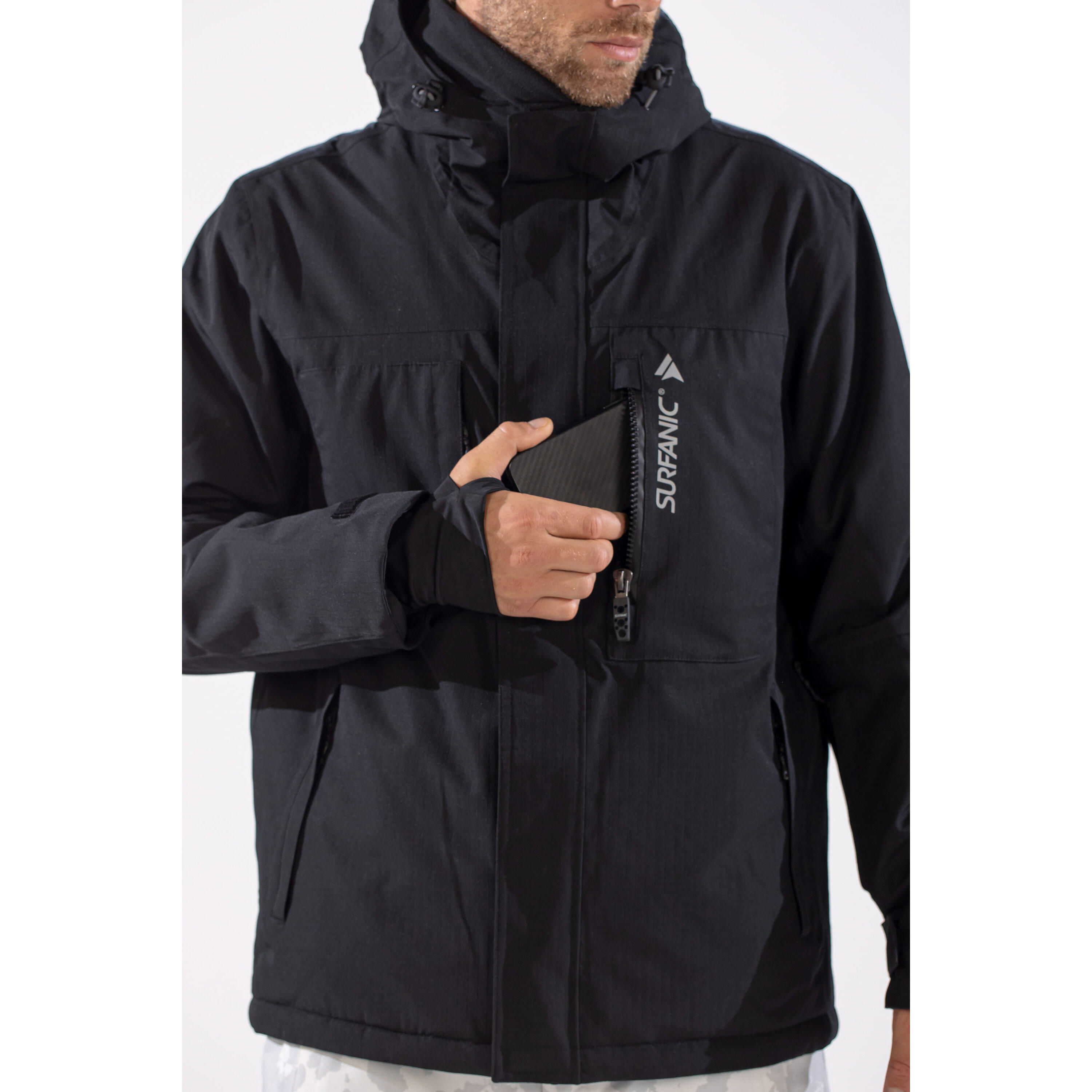 Avalanche  Mens Ski Jacket Black 5/7