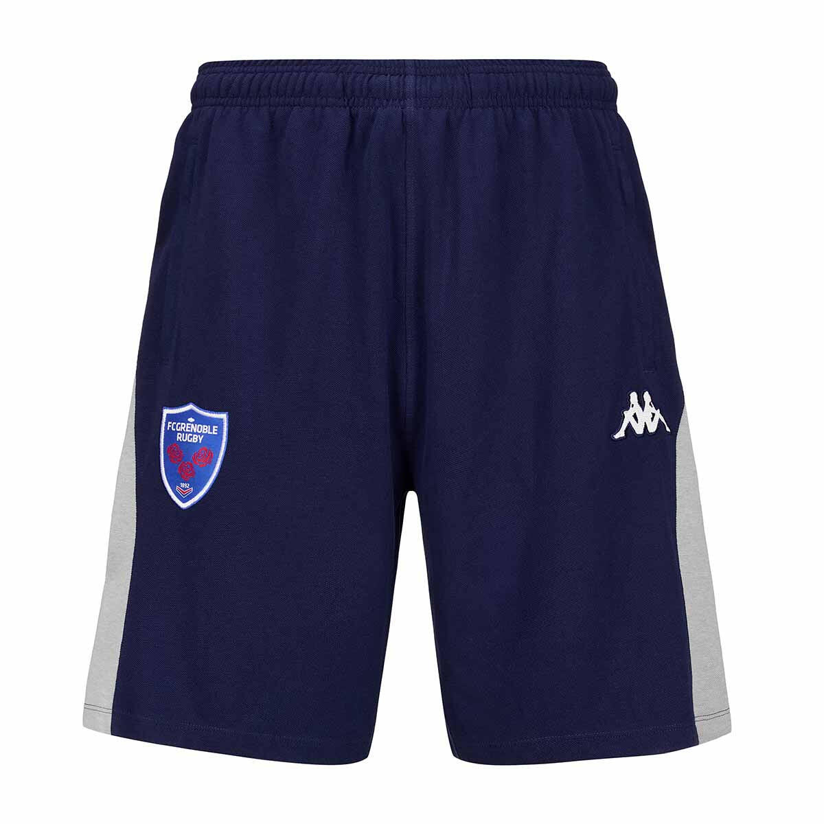 Kappa - Short Alozipe 8g Homme Fc Grenoble Rugby 24/25 - Short - Bleu|gris - S - Decathlon