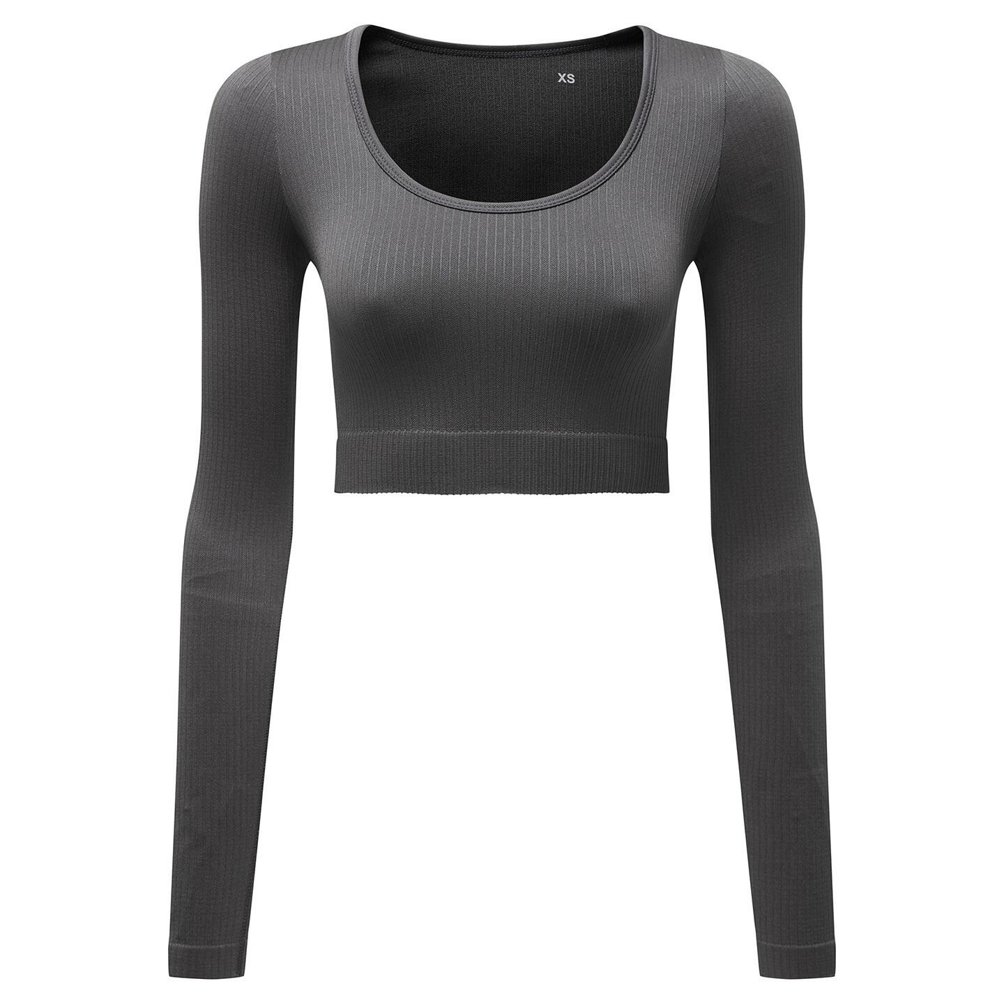 TriDri Womens/Ladies Ribbed Seamless 3D Crop Top
