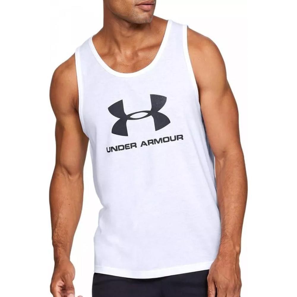 Men's Under Armour UA Sportstyle Vest Top - White/Black