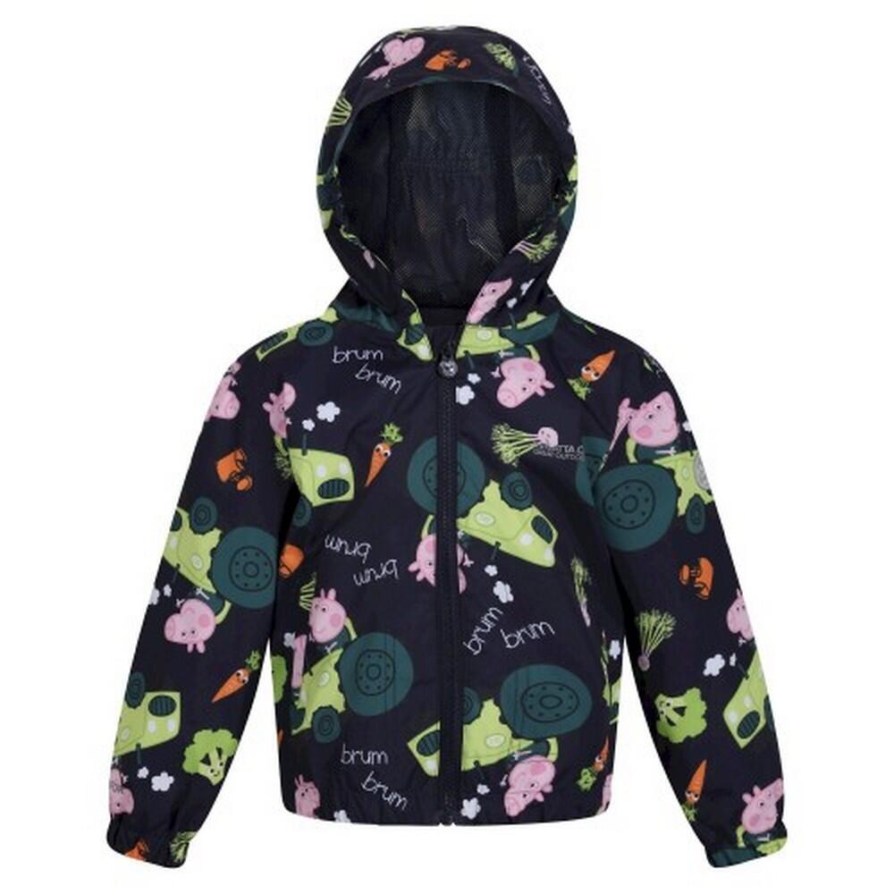 Regatta Childrens/Kids Peppa Pig Tractor Waterproof Jacket