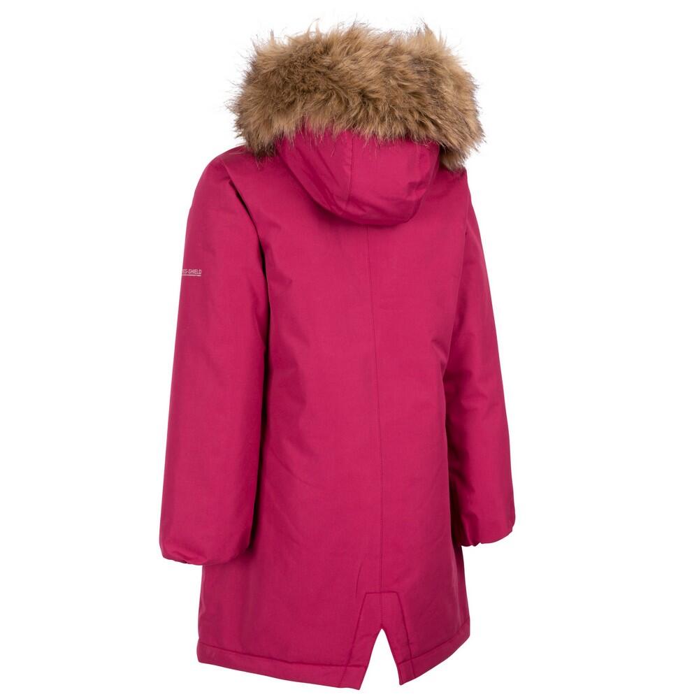 Trespass Girl's Doll TP50 Ski Jacket - Waterproof, Windproof, Padded, 3000mm Rating, Removable Hood, 4 Pockets For Outdoor Winter