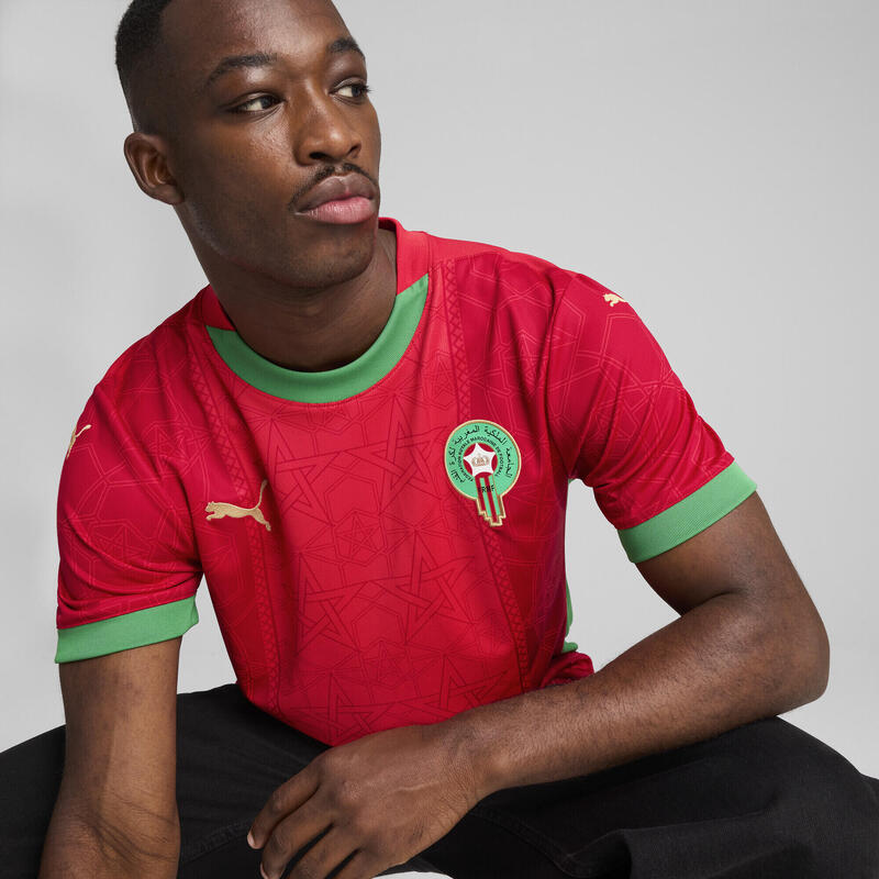 Morocco 2025 Home Jersey Men PUMA Red Archive Green