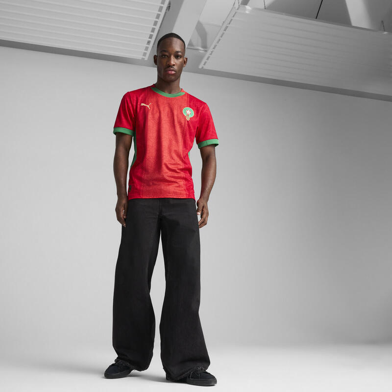 Morocco 2025 Home Jersey Men PUMA Red Archive Green