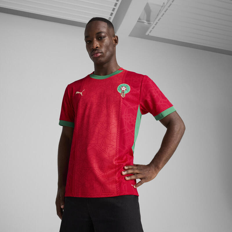 Morocco 2025 Home Jersey Men PUMA Red Archive Green