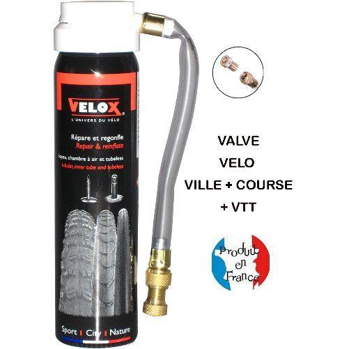 Velox - Velox Fluide Réparateur Vtt Gravier Presta Schrader 75ml - Bombe Anti-crevaison - Gris|noir - 75 Ml - Decathlon