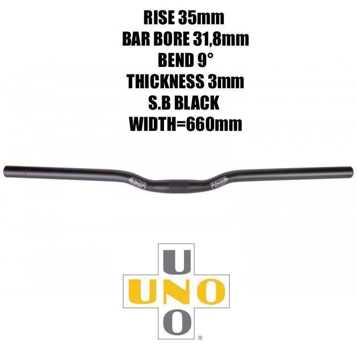 CINTRE VTT 1/2 RELEVE Ã˜ 31.8 9° 660mm UNO 2/2