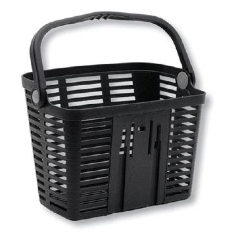 PANIER PLASTIQUE NOIR Avec FIXATION  PLAZA 34x18x25