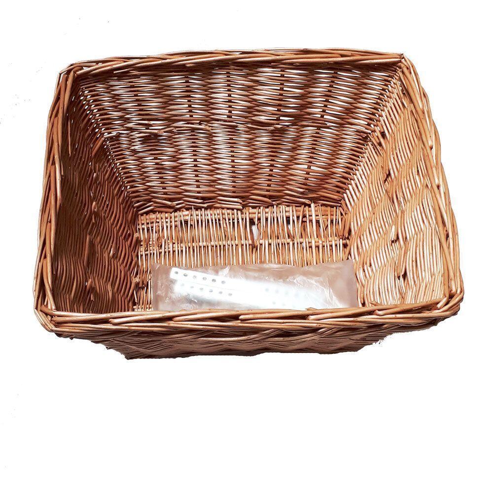 Panier vélo en osier - dimensions 35x20x20 - marron 2/2