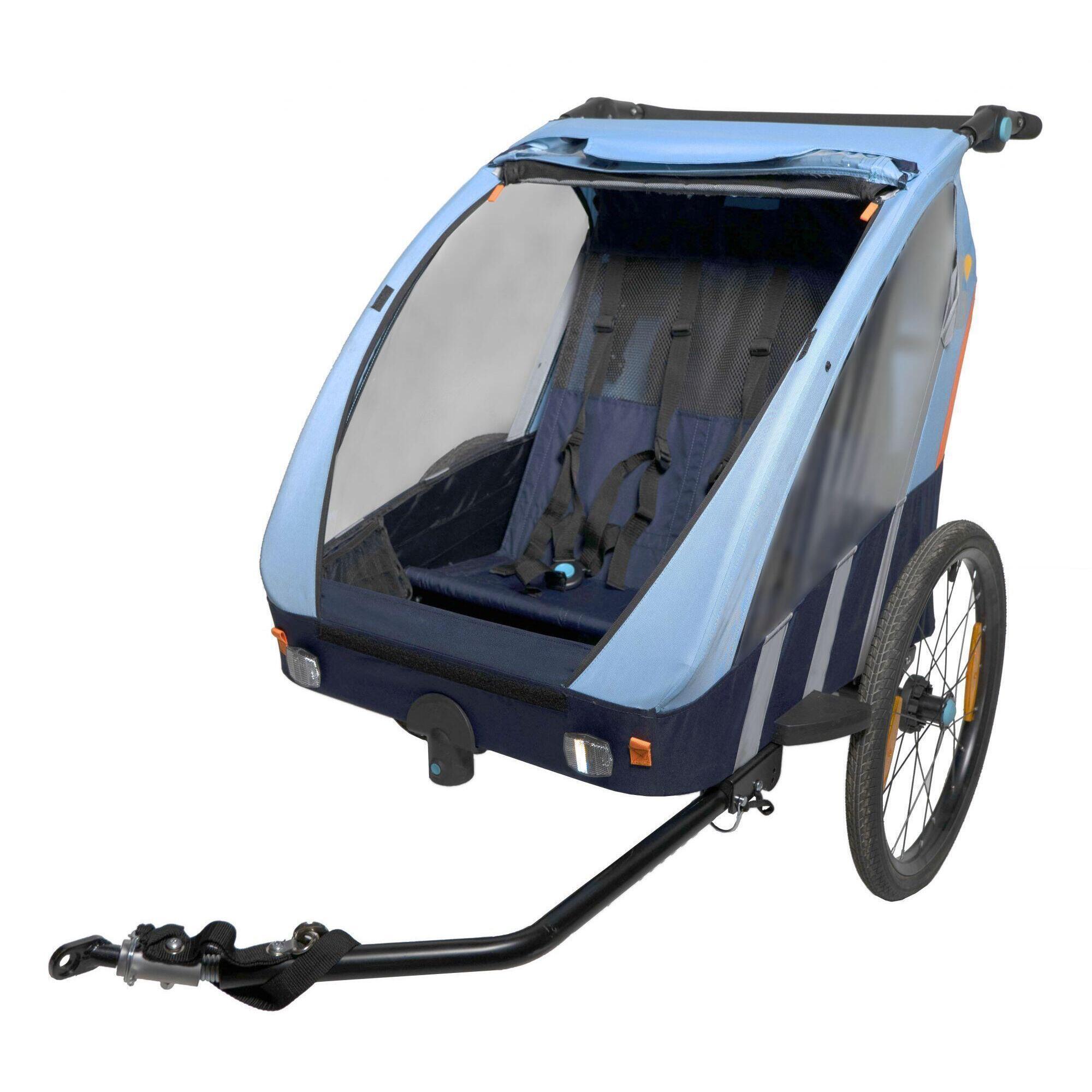 Bellelli - Remorque Enfant 2 Places 20' Trailblazer Light / Blue Bellelli - Remorque À Vélo - Bleu|gris - 18 Kg - Decathlon