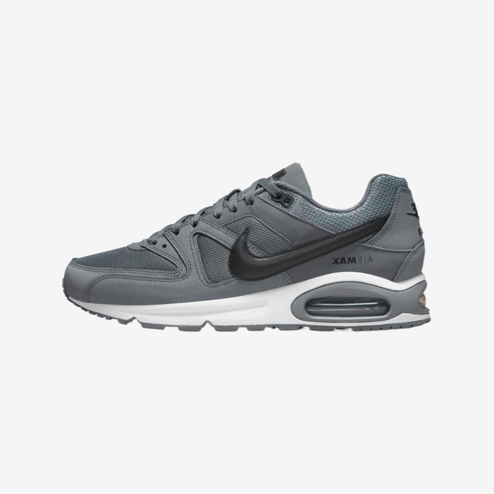 nike light grey air max command trainers