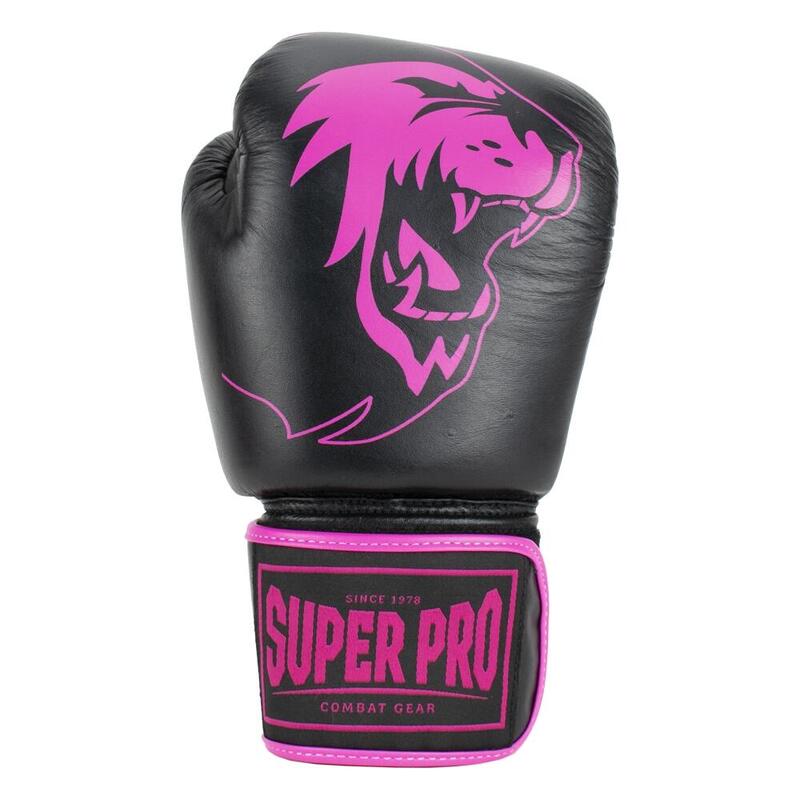 Gants de boxe en cuir - Warrior SE - Noir/Rose