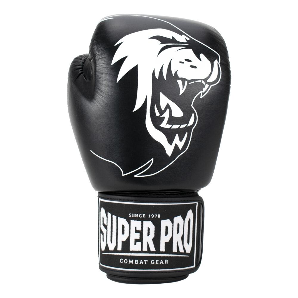 Gants de boxe en cuir - Warrior SE - Noir/Blanc 2/3