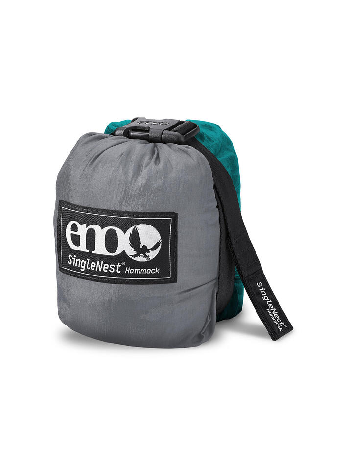 Hamak rowerowy ENO SingleNest Hammock - grey/seafoam