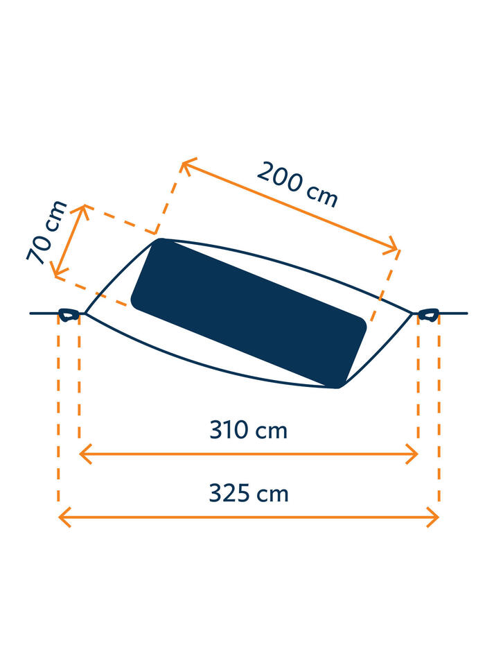 Hamak Ticket To The Moon Mat Hammock - navy blue