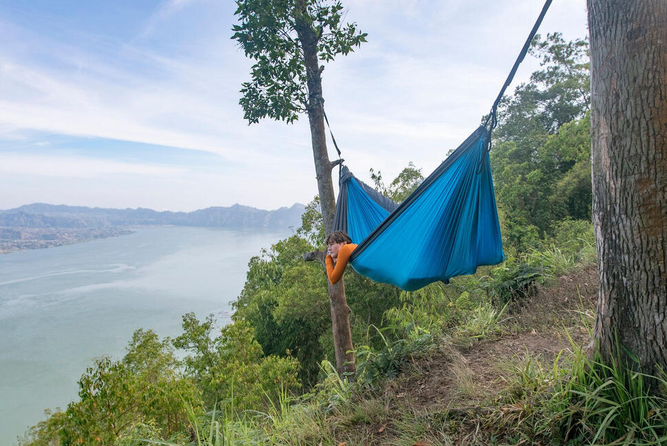 Hamak turystyczny Ticket To The Moon Hammock Double - aqua/dark grey