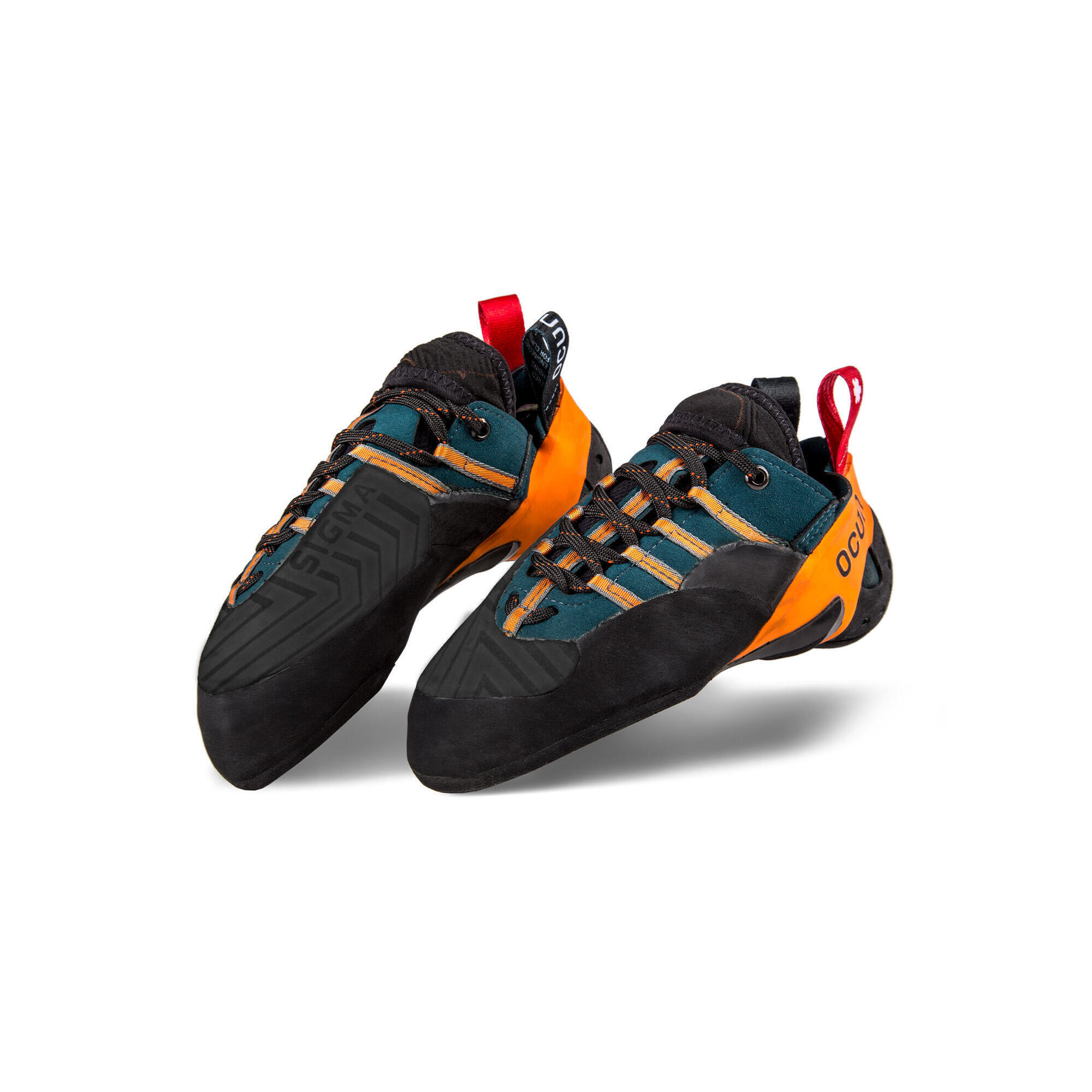 Ocun - Chaussure Escalade Ocún Sigma Orange T.40 Véganes Asymétrique Semelle Bi-partie - Chausson D'Escalade - Vert - Decathlon