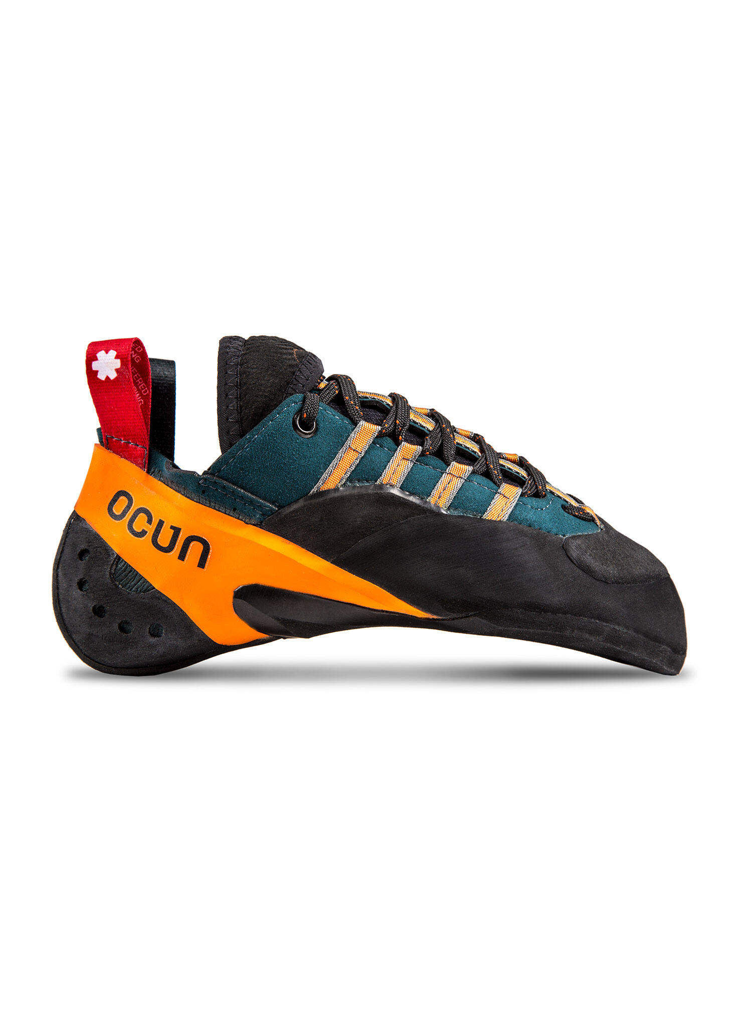 Kletterschuh Ocun Sigma Unisex petrol orange zweiteilige Sohle vegan 3D Toepatch 4/4