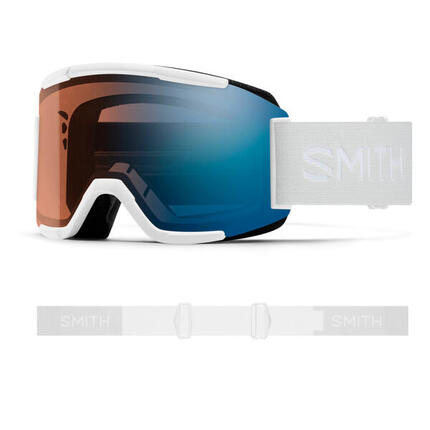 SMITH Masque de ski SQUAD WHITE VAPOR Photochromique BLUE MIROR