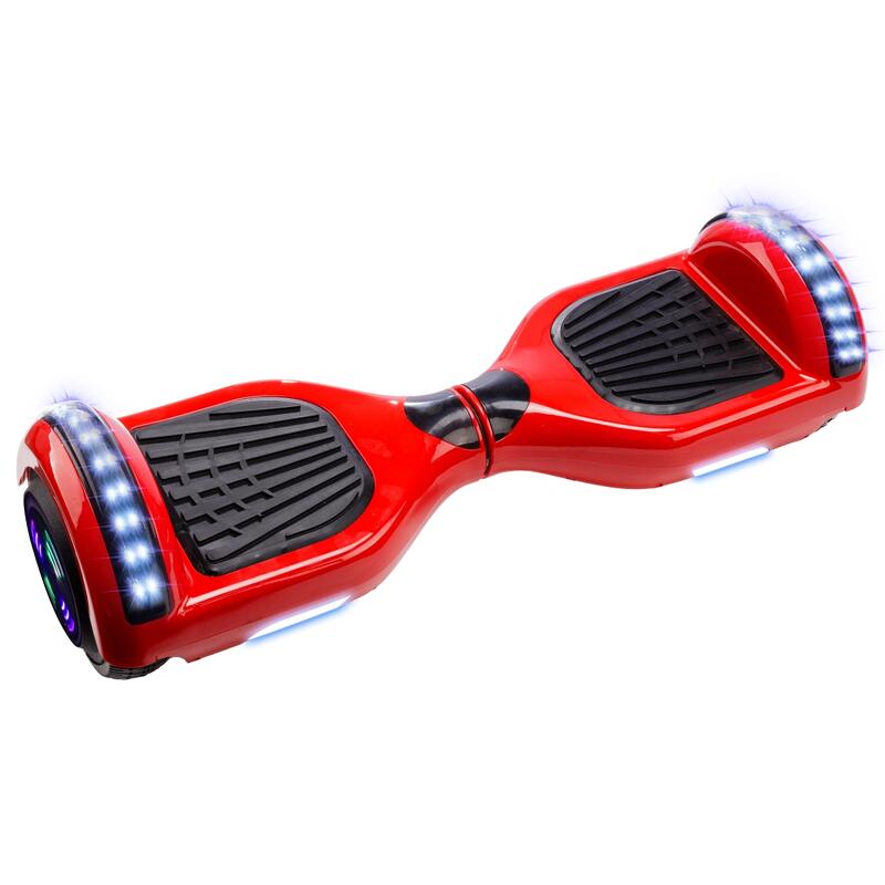 Pachet Hoverboard 6.5" cu Hoverkart cu Burete Negru, Regular Red Junior, 2Ah