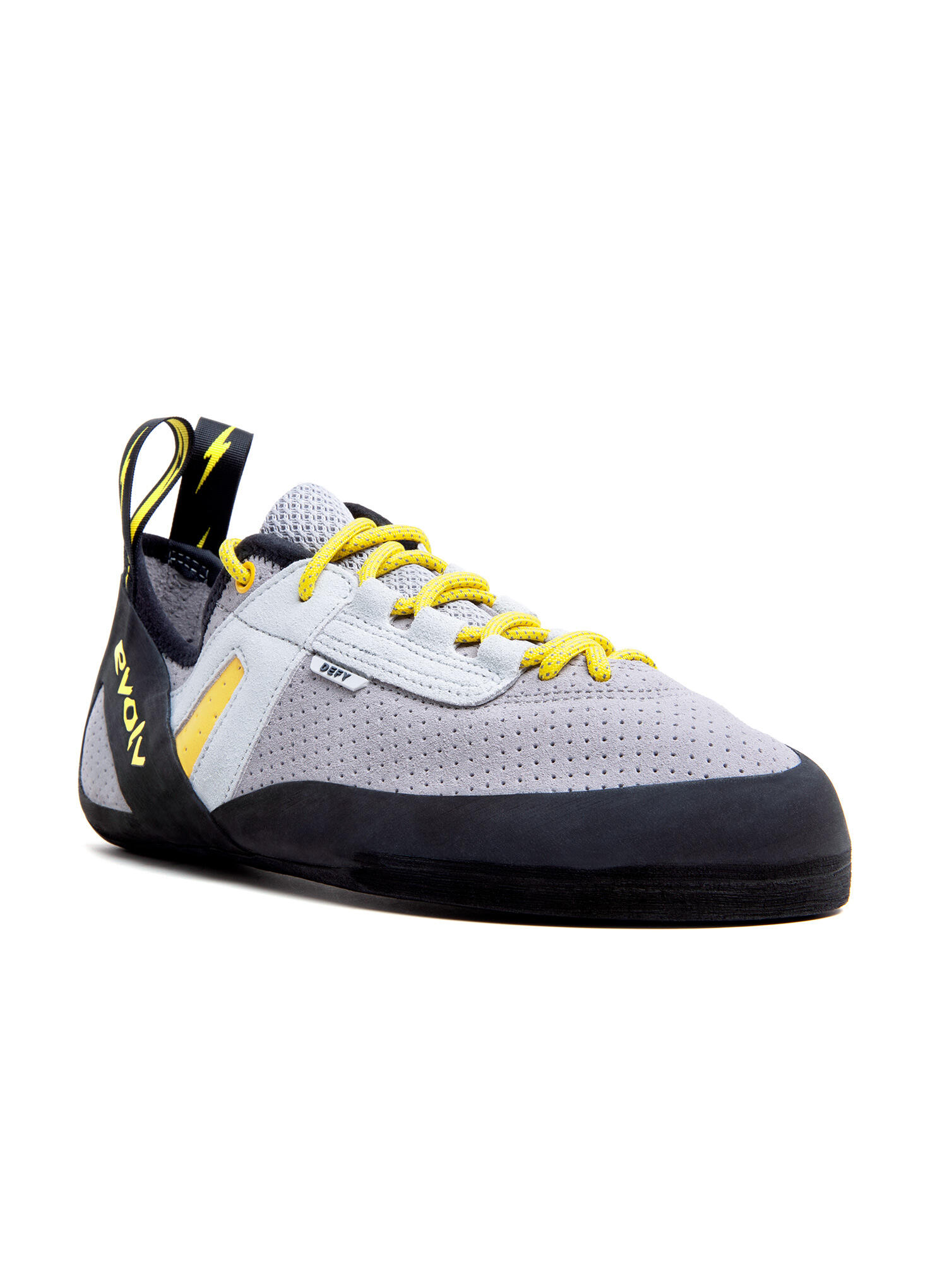 Scarpe da arrampicata adulto Evolv Defy Lace grigio/giallo US 11/44,5 3/7