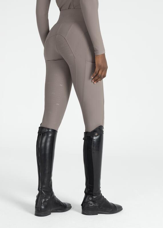 Leggings Pantalón Mujer Equitación Maximilian Outline Full Grip Topo 3/7