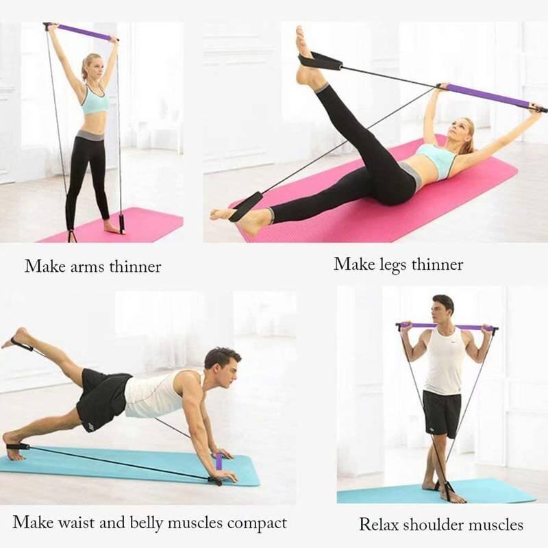 Bara fitness cu corzi elastice, YJB001-1