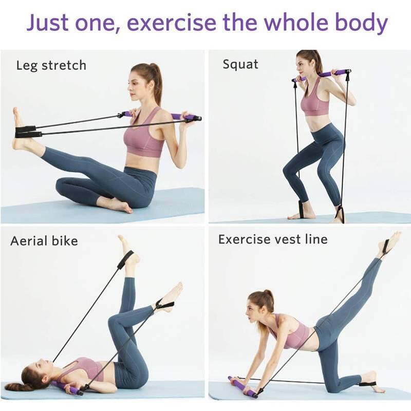 Bara fitness cu corzi elastice, YJB001-1