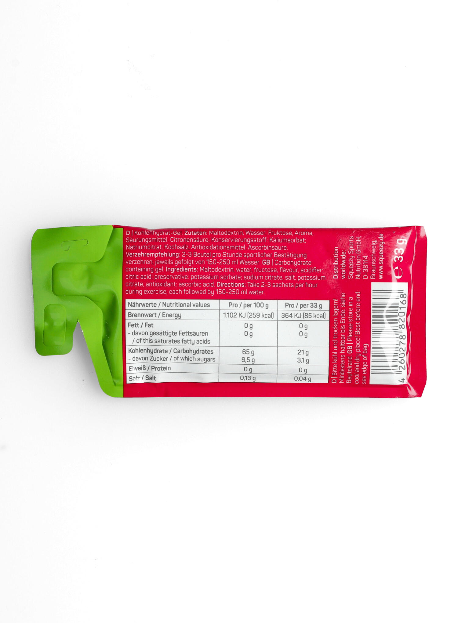 Żel energetyczny Squeezy Energy Gel 33 g - raspberry 2/2