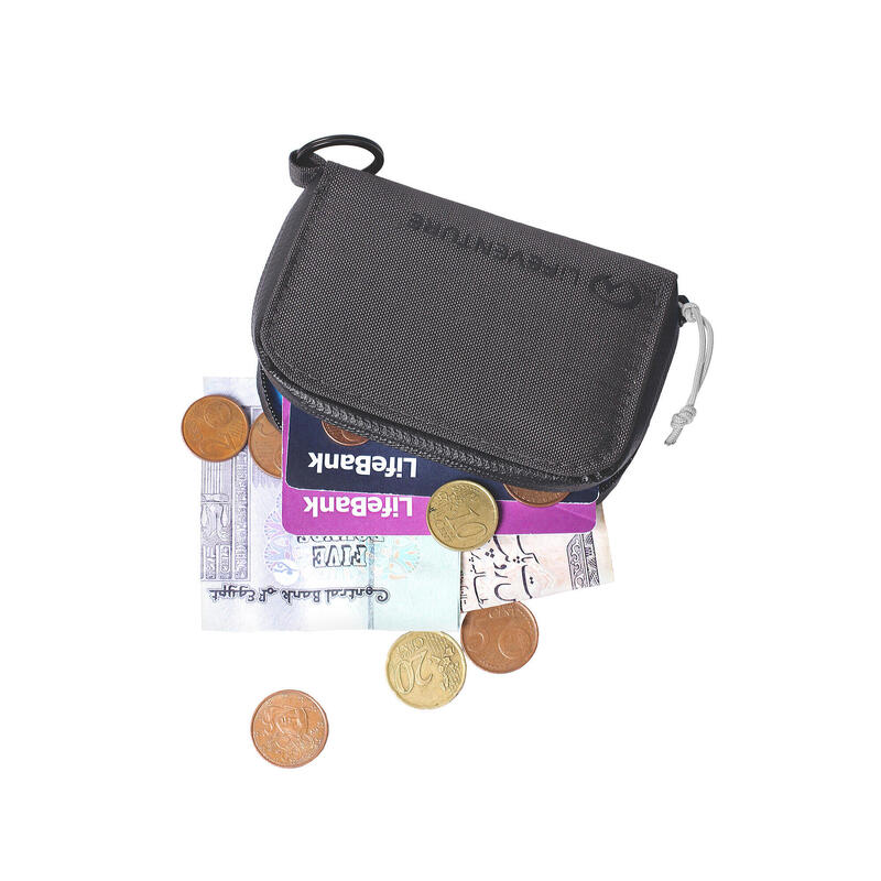 Portfel podróżny Lifeventure Recycled RFiD Coin Wallet - grey