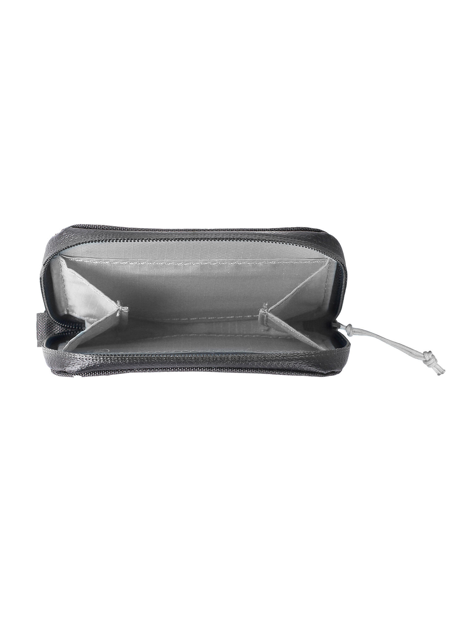 Portefeuille compact Lifeventure RFID gris recyclé protection cartes et pièces 2/7