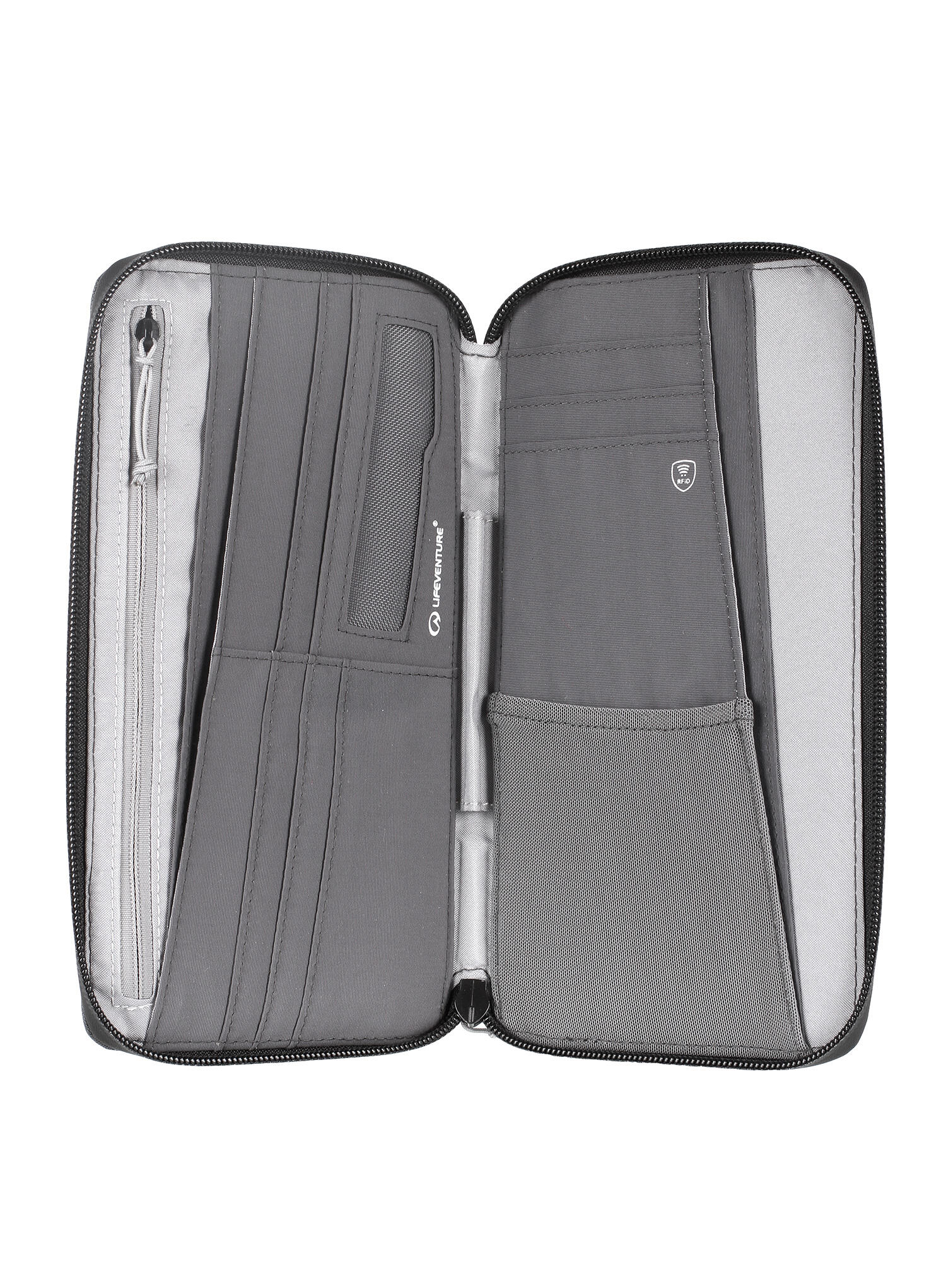 Portefeuille voyage Lifeventure RFID gris compact 9 cartes résistant eau 2/4