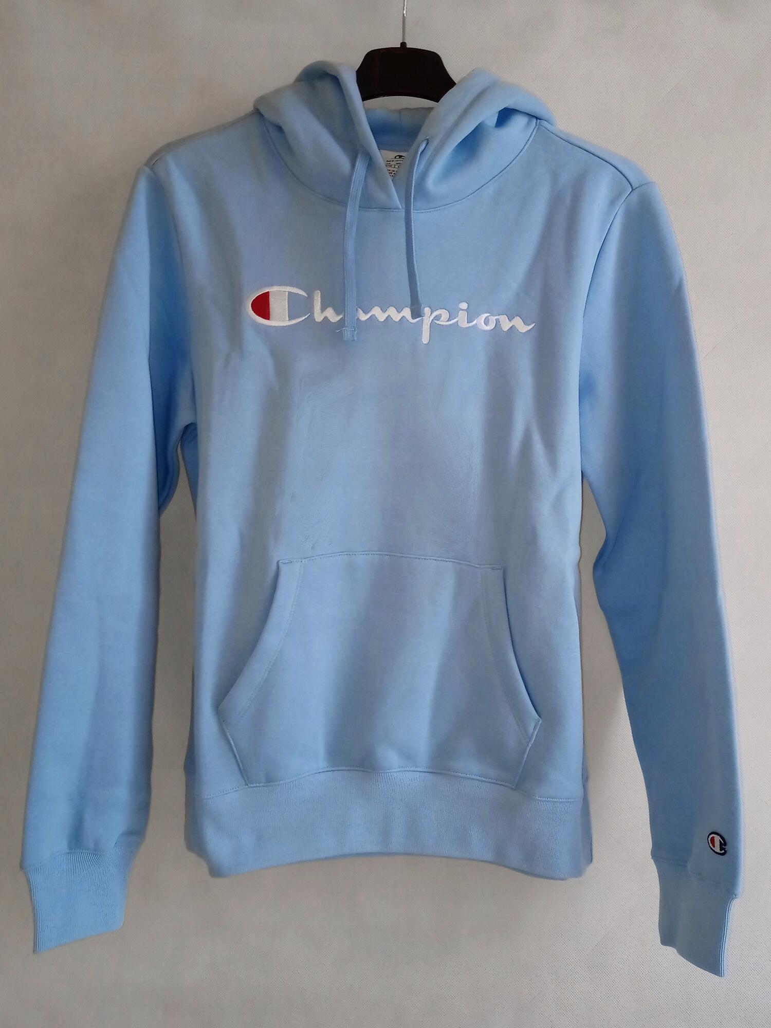 Sweat-shirt à capuche CHAMPION pour femme, bleu clair. 3/5