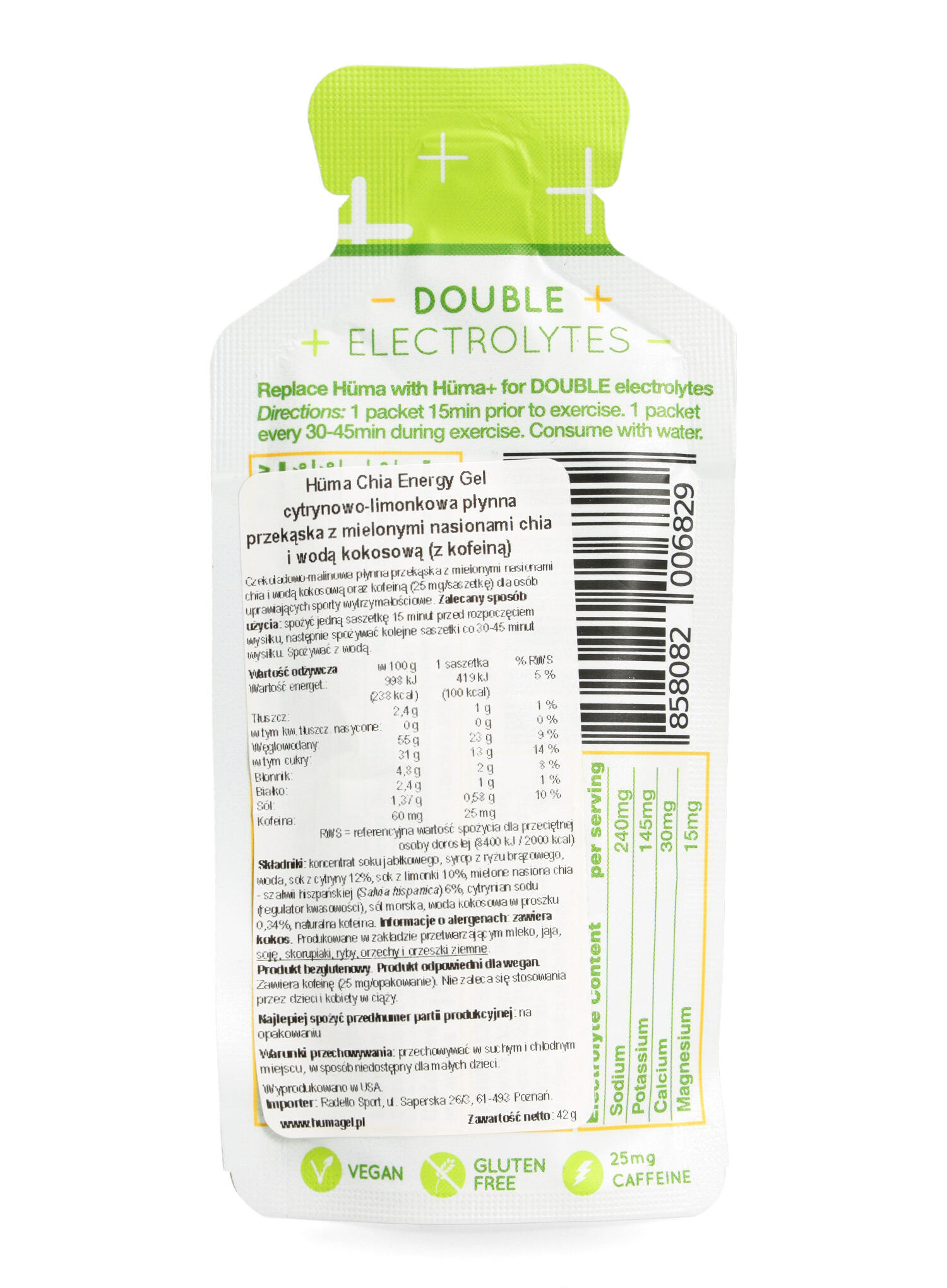 Żel energetyczny Huma Gel Plus - cytryna/limonka 2/4