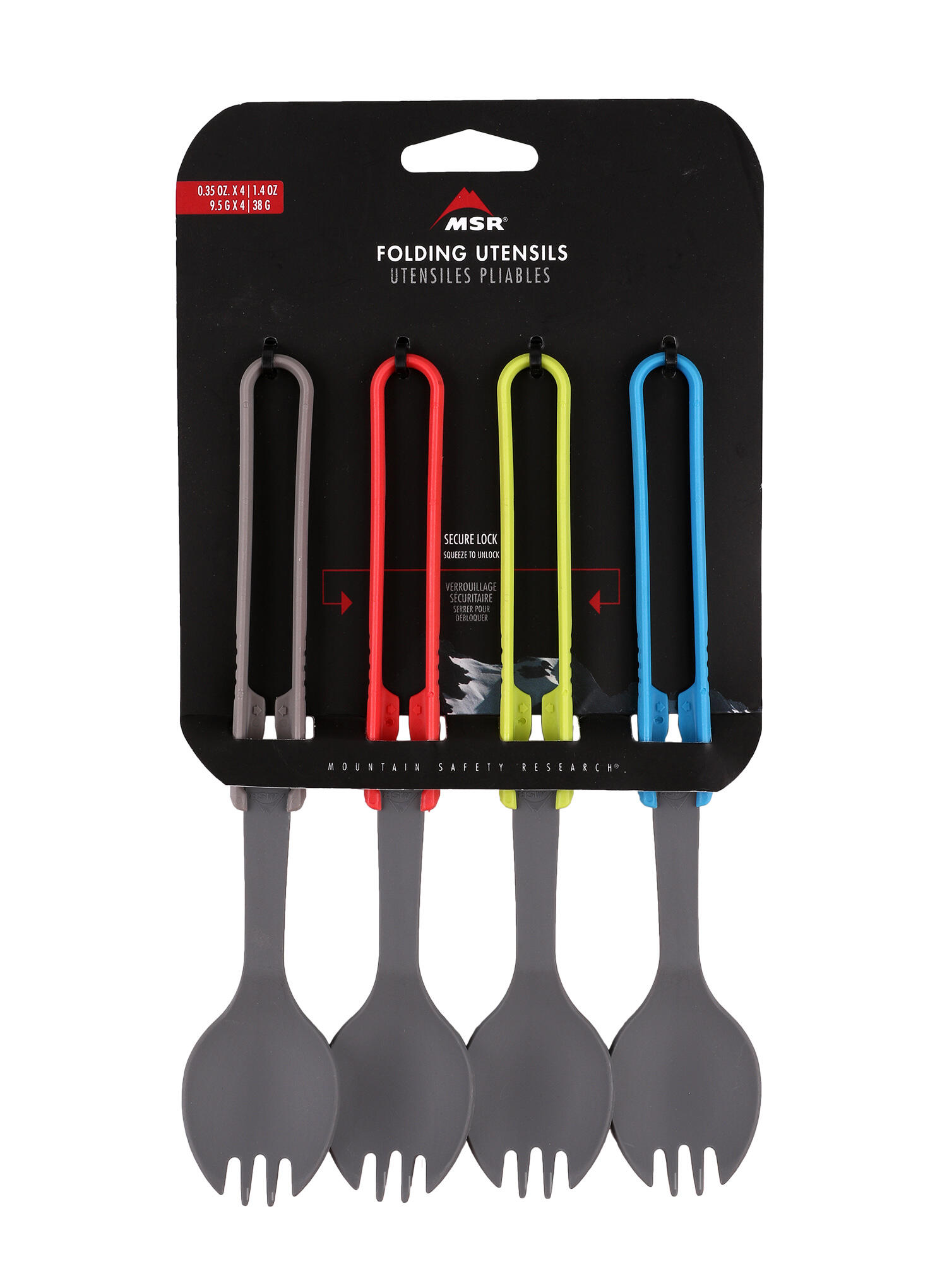 Sztućce MSR Folding Utensils Spork - zestaw 4 szt 3/3