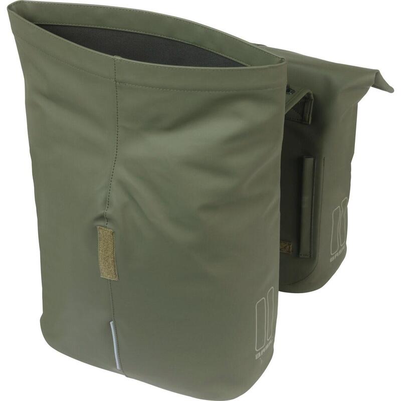 Sac à vélo double  Basil City moss green MIK 28-32L