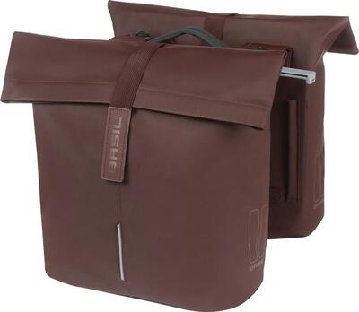Dubbele fietstas "city" mik . roasted brown