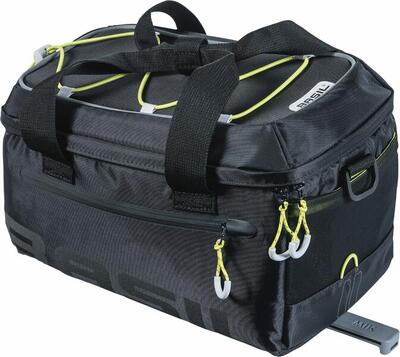 Bagagedragertas miles trunkbag mik 7 liter 37 x 19 x 21 cm - zwart/lime