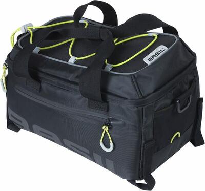 Bagagedraagtas "miles" - zwart/lime