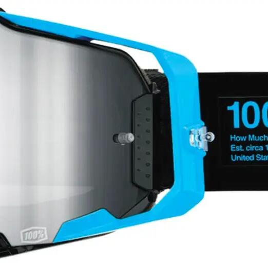 100% Armega Barely 2 Mask / Silver Mirror Lens